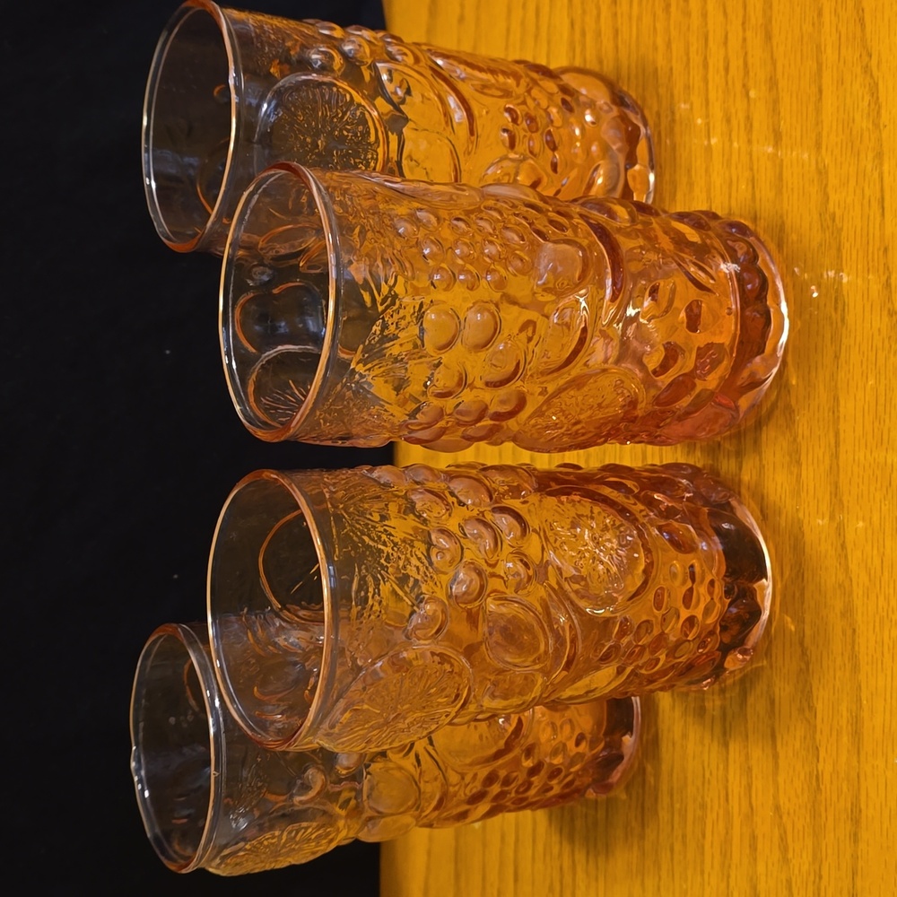 4 iittala Rare Vintage Toikka Frutta Tumbler Glasses designed by Oiva Toikka